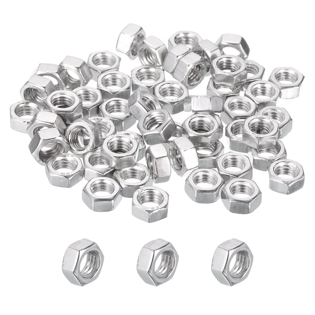 120 Pcs Écrous Hexagonaux M5x0.8mm, Écrou de Matériel de Filetage Métrique en Acier Inoxydable 304