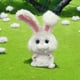 thumbnail image 2 of Muñeco de Conejo Blanco Hqiyonwanju Juguete de Peluche 20cm, 2 of 5