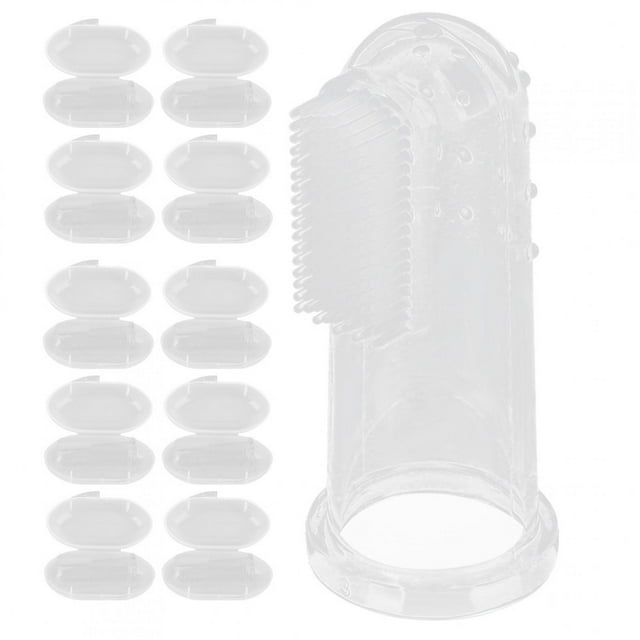 Brosse à Dents pour Bébé, Petite Brosse Compacte pour Doigts de Bébé pour Intérieur pour Salle de Bain pour Maison Coque Transparente, Coque Rose, Coque Rouge, Coque Verte, Coque Jaune