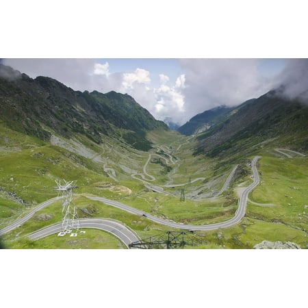 Canvas Print Streamer Romania Transfagarasan Way Mountains Stretched Canvas 10 x (Best Way To Hang Streamers)