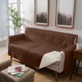 thumbnail image 5 of Home Details Reversible Quilted Furniture Sofa Protector Slipcover in Chocolate/Taupe, 5 of 6