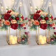 thumbnail image 3 of Miumaeov 2Pcs Flower Floor Stand Metal Column Flower Stand Set Gold Floor Vases Wedding Centerpiece Stand Display Rack Aisle Decor, 3 of 14