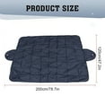 thumbnail image 2 of 360° All Weather Windshield Cover - Reversible Sunshade Ice Shield, Black Side Snow Blocking & Silver Side UV Protection, Universal Fit Car Windshield Protector for All Vehicle Models, 79*47in, Black, 2 of 8
