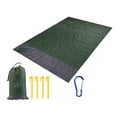 thumbnail image 2 of Manta de playa Manta de picnic compacta plegable para mochilero de viaje de festival Verde oscuro200cmx210cm Zulema Manta de picnic, 2 of 8
