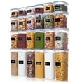 thumbnail image 1 of Airtight Food Storage Containers Set, Vtopmart 24pcs Plastic Kitchen Organization Canisters, Black, 1 of 6