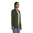 thumbnail image 2 of Lands' End Women's Cotton Open Long Cardigan Sweater, 2 of 3