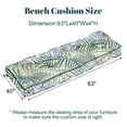 thumbnail image 5 of HONEY HOME Outdoor Bench Cushion, 63x20x4 Inch, Tufted Waterproof Swing Cushions with Ties for Patio Bench Window, 5 of 7