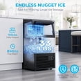 thumbnail image 3 of Snowyermine Residential/Commercial Ice Maker, 150 lbs/24H, 33 lb Storage Bin, Dual Water Inlet, Built-In or Freestanding Under Counter Ice Machine, Self-Cleaning for Restaurant, Bar, Cafe & Home, 3 of 14