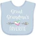 thumbnail image 3 of Inktastic Great Grandmas Favorite- Heart Great Grandchild Boys or Girls Baby Bib, 3 of 4