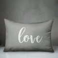 thumbnail image 2 of Creative Products Love in Gray 14x20 Spun Poly Pillow, 2 of 2