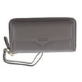 thumbnail image 2 of Cartera de cuero Sunnimix para mujer embrague soporte para teléfono monedero gris, 2 of 8