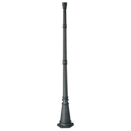 John Timberland Outdoor Post and Cap Base Black Iron Pole 76 3/4 for Exterior House Porch Yard