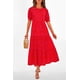 thumbnail image 4 of Vestido PRETTYGARDEN Floral Boho Midi con Mangas Abullonadas Rojo M, 4 of 8