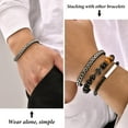 thumbnail image 4 of Rope & Chain Braided Link Bracelet for Men : Handmade Trendy Men's Stainless Steel Metal Non Tarnish Waterproof Cuban Chain Bracelet Fashion Jewelry Gift for Dad Son Boyfriend, Adjustable, 4 of 7