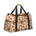 thumbnail image 2 of Fotbe Burger Bolsa de Viaje con Estampado, Bolsa de Fin de Semana para Mujer con Compartimento para Zapatos, Bolsa de Gimnasio con Bolsillo Húmedo, 2 of 7