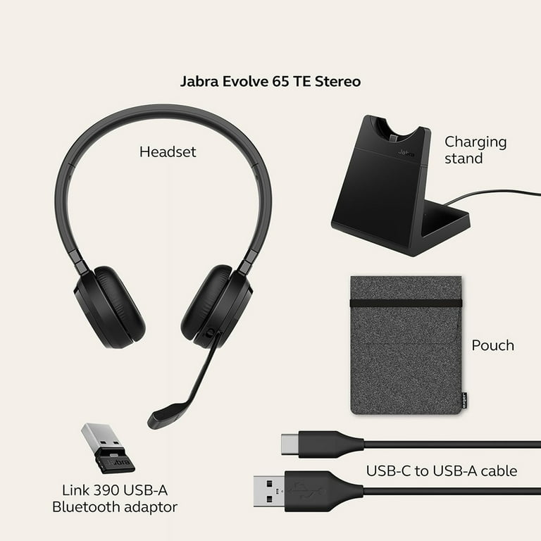 Jabra Evolve 65 TE (Third Edition) Wireless Dual-Ear Headset