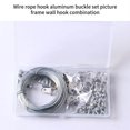 thumbnail image 4 of 131 Pieces Photo Frame Hook Set Large Bearing Capacity Rustproof Large Bearing Capacity D Ring Hooks Kit Stainless Steel Holder No Trace Clock Artwork, 4 of 8