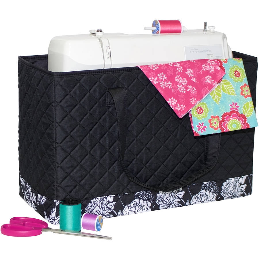 Everything Mary Rolling Sewing Machine Tote, Black