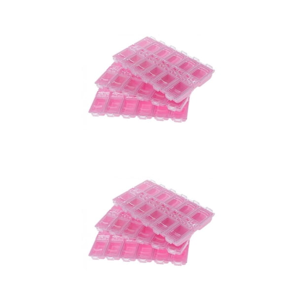 Minnieouse Caja de almacenamiento de contenedor organizador de plástico de 12 rejillas de 3 piezas para cuentas de joyería Type2