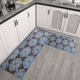 thumbnail image 3 of Bohemian Retro Geometric Patterns Kitchen Rugs and Mats Sets Of 2,Kitchen Decoration Rugs,Rubber Backing Non-Slip Floor Mat for Sink Washable Waterproof Laundry Room Runner Rugs, 3 of 7