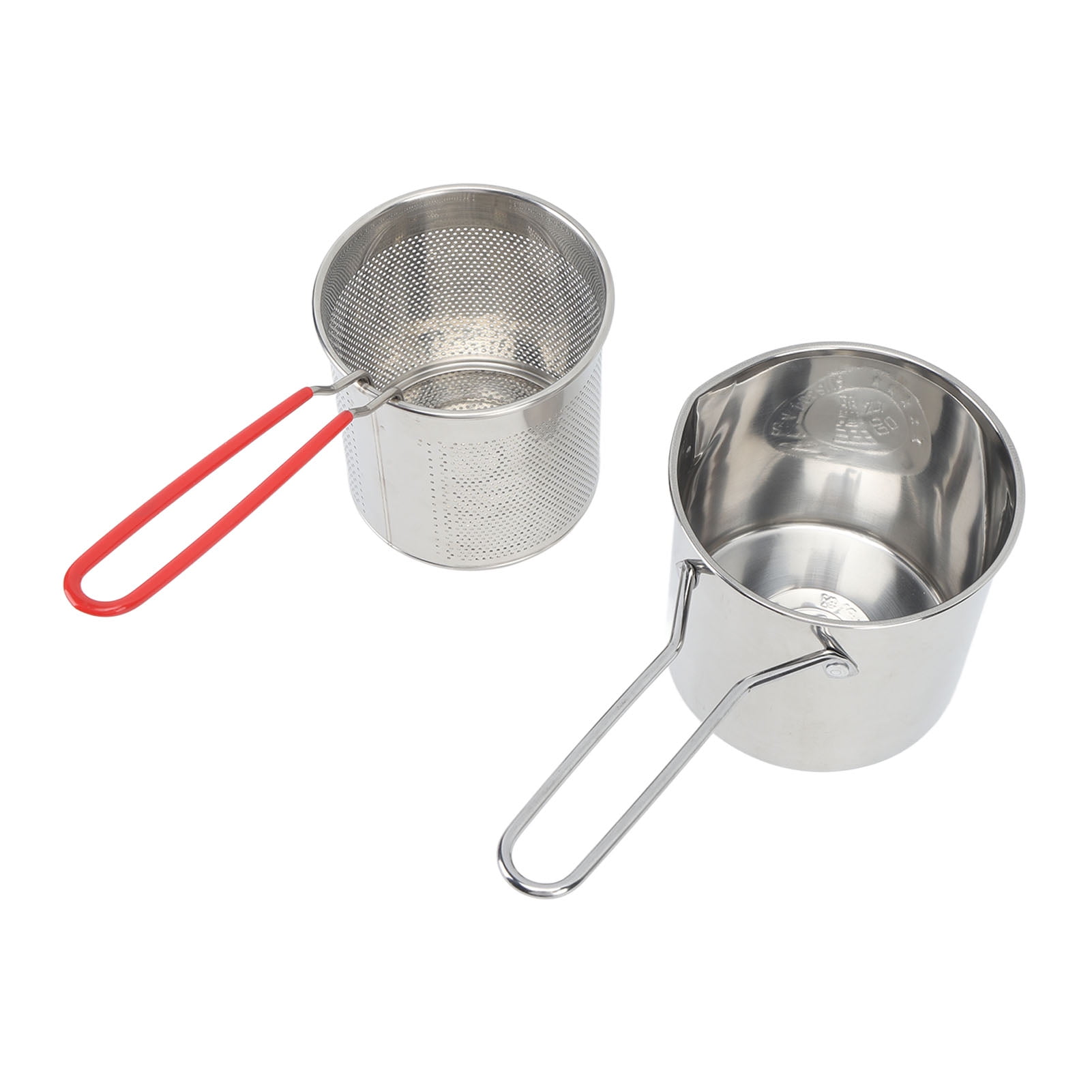 Liquidation! 1*Pot à Frire En Acier Inoxydable Friteuse Japonaise Pot à Frire En Acier Inoxydable Avec Égouttoir à Huile Pour Poulet Chips Françaises Vente Flash