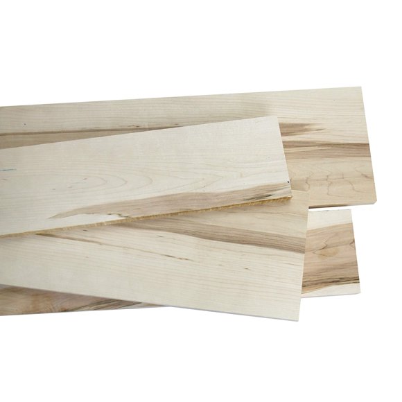 Solid Maple Lumber Boards. 2 Pack. Each Board Measures 3/4" x 4" x 12"