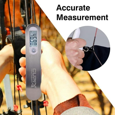QHUDLV 110 lbs Digital Bow Scale Recurve Bow Poundage Scale Weight Measuring LCD Display Draw Tool For Archery with