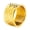 golden, variant on Mens 12 mm Wide Stainless Steel Ring Big Cool Band Hammered Pattern Flat Top Comfort Fit