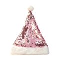 thumbnail image 2 of Lumtrix Sequin Santa Hat Color Block Christmas Celebration Hats For Adults Funny Xmas Headwear, Party Accessory Pink One size, 2 of 3