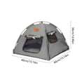 thumbnail image 3 of Tente pour Animaux de Compagnie pour Petits Chiens et Chats Semi-Fermée Lit Lavable Portable Abri de Camping Intérieur Extérieur, 3 of 6