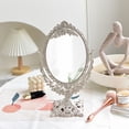 thumbnail image 5 of Eease Antique Makeup Mirror with Stand - Double Sided Tabletop Cosmetic Mirror, 5 of 6