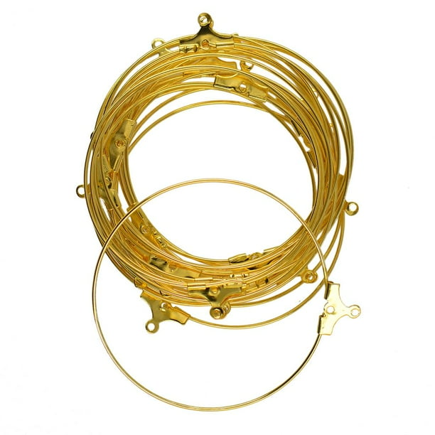20 piezas de aros redondos de 40 mm para pendientes, ideales para manualidades y creación de bisutería - Bronce Oro