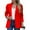 Red, variant on jjayotai Womens Padded Shoulder Blazer, Fall Button Open Front Business Casual Long Sleeve Lapel Office Suit Jacket Orange XL