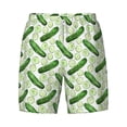 thumbnail image 4 of Lsque Mens Swim Trunks Green Cucumber1 Pattern - Bathing Suit Compression Liner - Beach Swim Shorts Swimwear - (S-3XL) - Stretch Quick Dry -XX-Large, 4 of 9