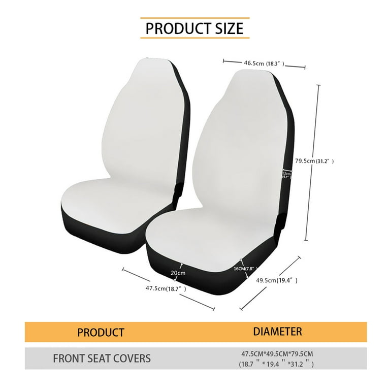 Bivenant Store Butterfly Styling Car Seat Covers Front Universal Resistant Covers Set Compatible Washable Easy Fit