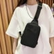 thumbnail image 5 of Chest Bag | Nylon Messenger Bag | Unisex Fitness Sling Bag | Adjustable Shoulder Strap | Waterproof Durable Design | Casual Front Crossbody | Black White Khaki | 20x14x5cm | Lightweight 120g, 5 of 6
