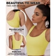 thumbnail image 3 of Crop Top AURUZA sin mangas, cuello en U, espalda racer, talla 2XL, amarillo, 3 of 6