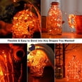 thumbnail image 3 of DYstyle 13.1FT 40LEDs Copper Wire Fairy Lights,Battery Operated String Lights for Halloween Christmas Wedding Party Home Holiday Decoration,Purple & Orange, 3 of 6