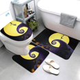 thumbnail image 2 of Juego de 3 alfombrillas y tapetes de baño de franela de pesadilla antes de Navidad, alfombrilla de baño antideslizante extra gruesa y alfombrilla de inodoro con contorno en forma de U para el suelo, 2 of 7