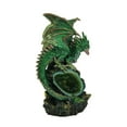 thumbnail image 2 of Glittery Green Wicked Dragon Color Changing LED Geode Statue, 2 of 3