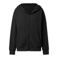 thumbnail image 6 of Fgnfyis Womens Zip Up Hoodie Casual Pullover Sweatshirt for Fall Winter Comfortable Soft Warm Outerwear Black XXXL, 6 of 9