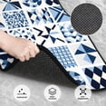 thumbnail image 4 of Crystal Fleece Car Floor Mats Set Of Four - Bottom Injection Molded For Easy Installation To Prevent Interior Contamination Suitable For Most Cars Aliceblue Geometric Patterns_2, 4 of 7
