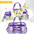 thumbnail image 6 of KiBcsLic Clear Tote Bag Fashion Women's Shoulder Bag for Music Festival Sports Travel Purple, 6 of 9