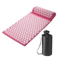 thumbnail image 1 of Acupressure mat set with bag for neck and back pain, muscle relaxation, stress relief, pink, 1 of 5