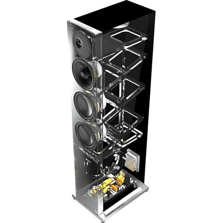 Definitive Technology - Demand D17 3-Way Tower Speaker (Right-Channel) - Single, White, Dual 10” Passive Bass Radiators - Gloss White