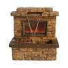 Northlight 24.75" Faux Stone Fireplace Waterfall Outdoor Patio Garden Water Fountain - Brown