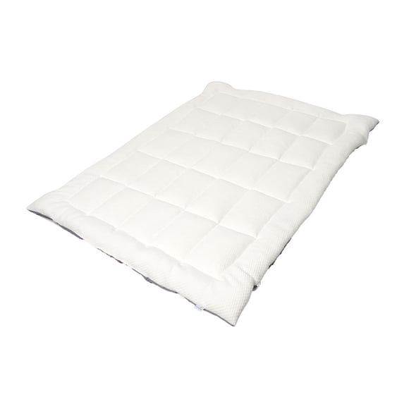 Sobrecolchón Matrimonial Memory Foam Capitonado blanca/gris COLCHONETA CLOUD