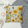 thumbnail image 2 of Nawypu  Spring Pillow Cover  Daisy Bee Decorations Farmhouse Seasonal Summer Pillow Case Decor for Sofa Couch （Yellow）, 2 of 5