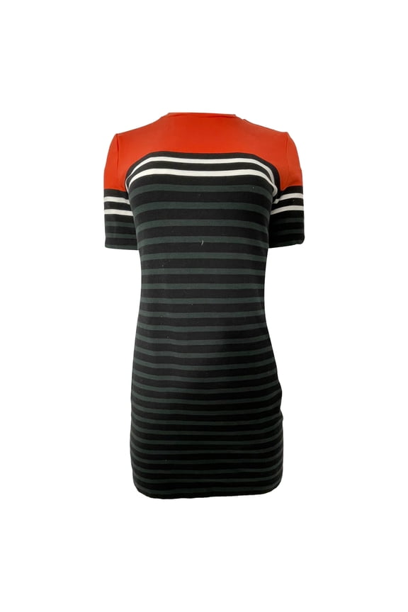 Pre-Owned T Alexander Wang Knitted Mini Short Sleeve Dress in Multicolor Cotton