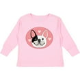 thumbnail image 3 of Inktastic French Bulldog Dog Girls Long Sleeve Toddler T-Shirt, 3 of 5